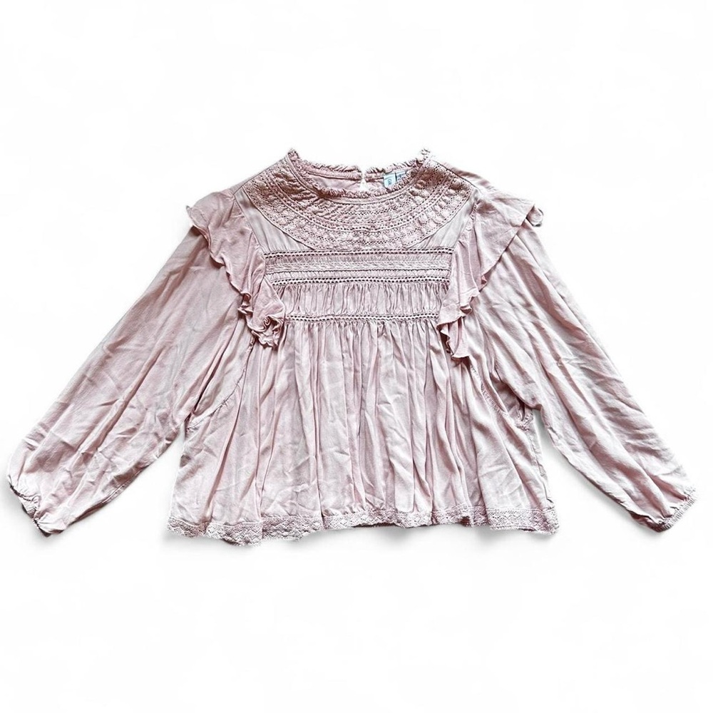 Blush Pink Cottagecore Blouse womens Large Grace & Karma